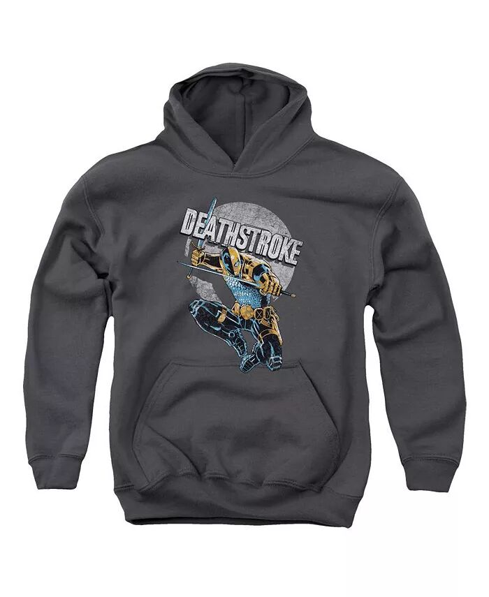 

Толстовка с капюшоном Boys of America Youth Deathstroke Retro Pull Over Justice League, серый