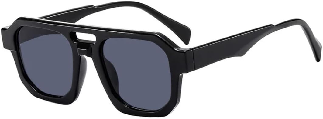 

Солнцезащитные очки с защитой от УФ-излучения UV400 | Двойная перемычка, темно-зеленые линзы | для женщин и мужчин, для занятий спортом на открытом воздухе и вождения DSVIGF, Black-black