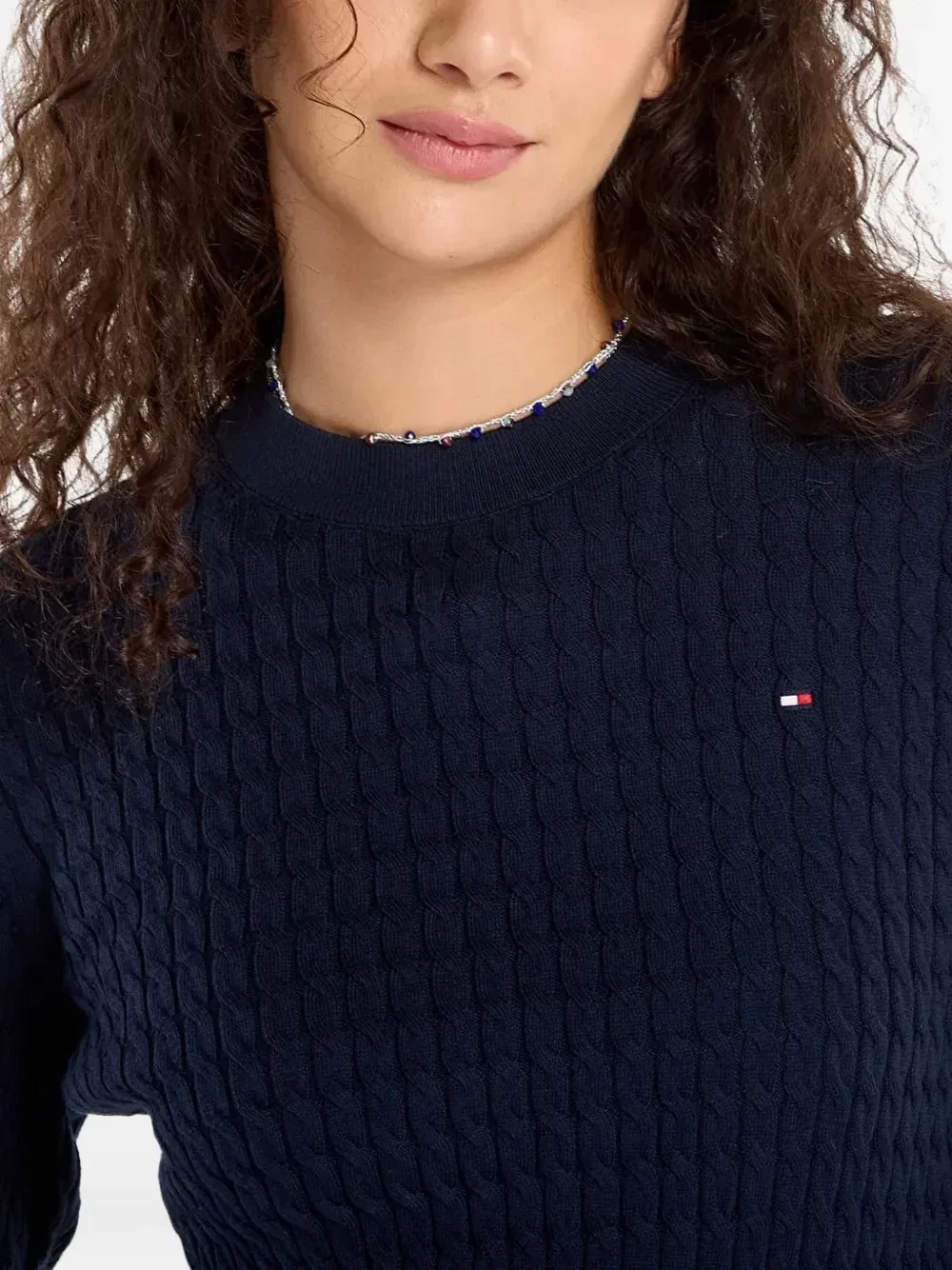 Джемпер фактурной вязки Tommy Hilfiger, синий — фото 4