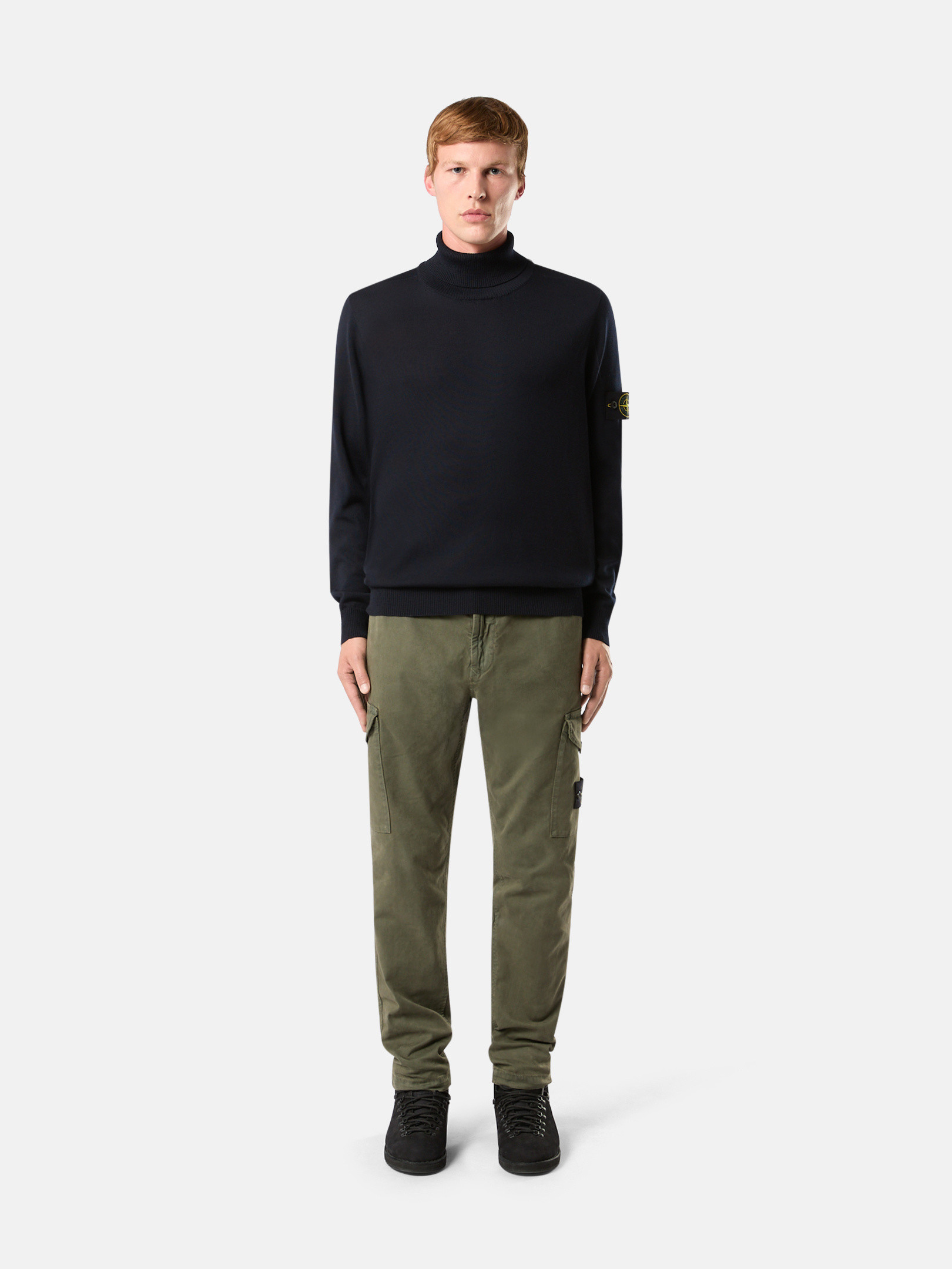 Водолазка с ребристыми краями Stone Island 5100025 LIGHT RWS PURE WOOL, Navy Blue — фото 2