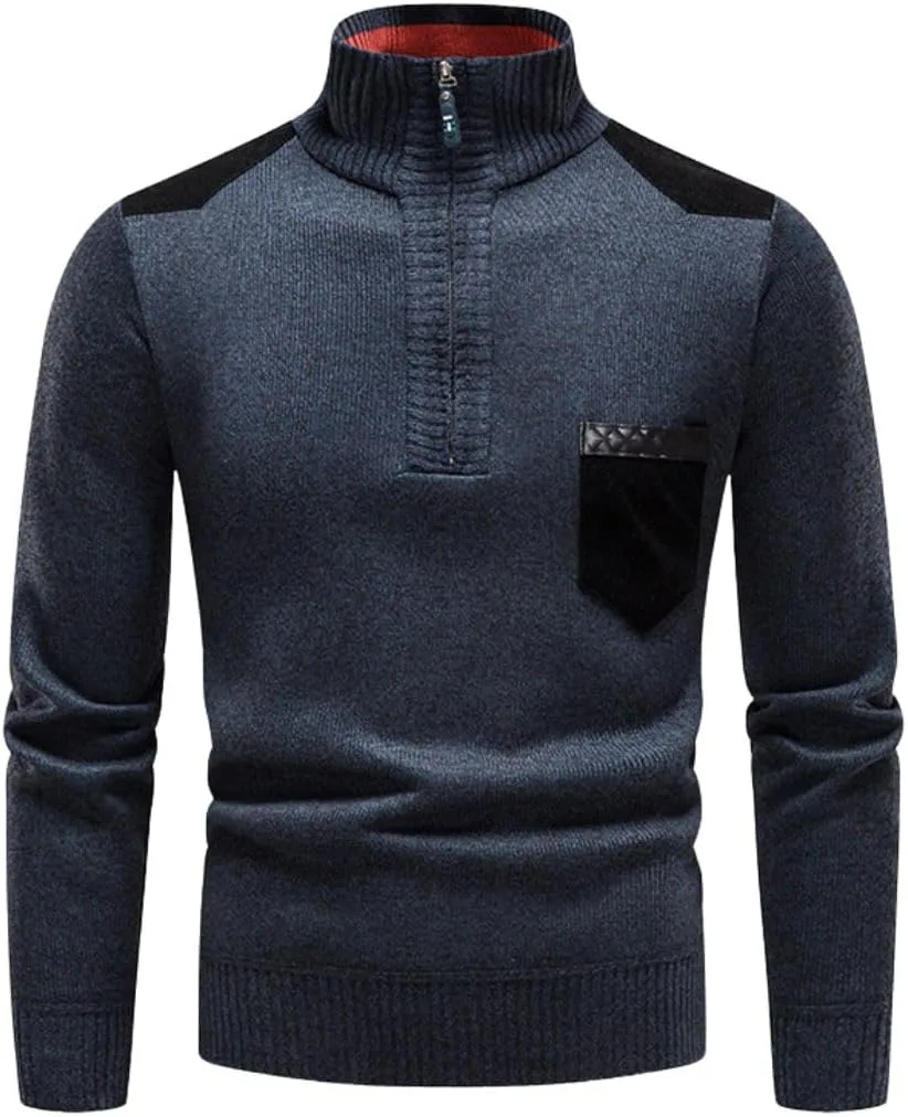 

Kinkia мужской свитер с молнией на четверть, Casual, длинный рукав, Slim Fit, подкладка Sherpa Fleece, осень-зима K Kinkia