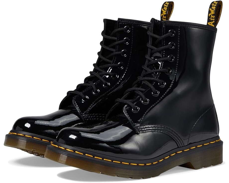 Ботинки кожаные Dr. Martens 1460 Patent, черный