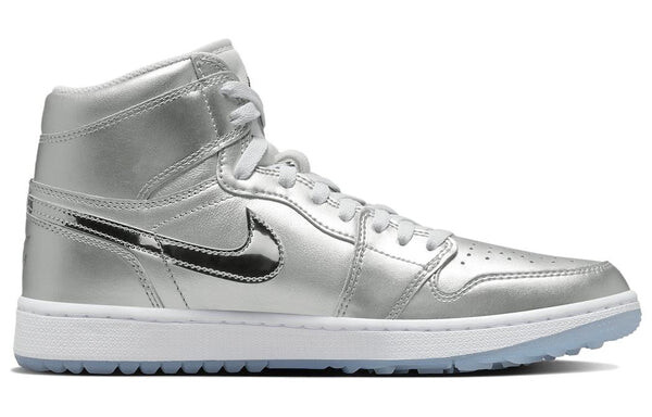Кроссовки Air Jordan 1 High Golf 'Giving', цвет silver — фото 2
