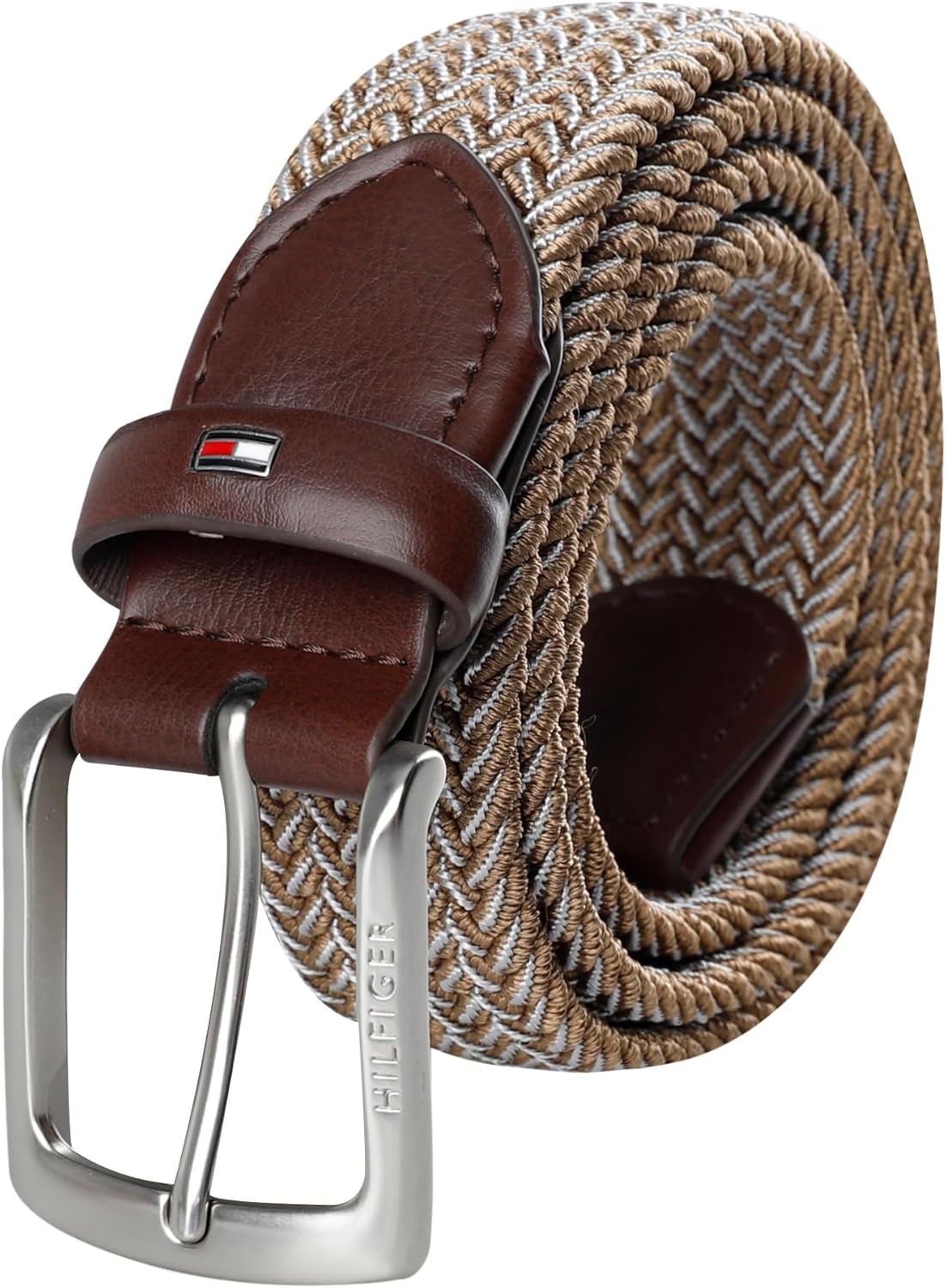 

Мужской ремень Tommy Hilfiger из ткани, полностью регулируемый, повседневный, Khaki/White