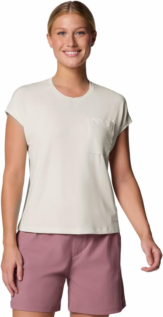 

Columbia Womens Boundless Trek футболка с коротким рукавом, Sea Salt