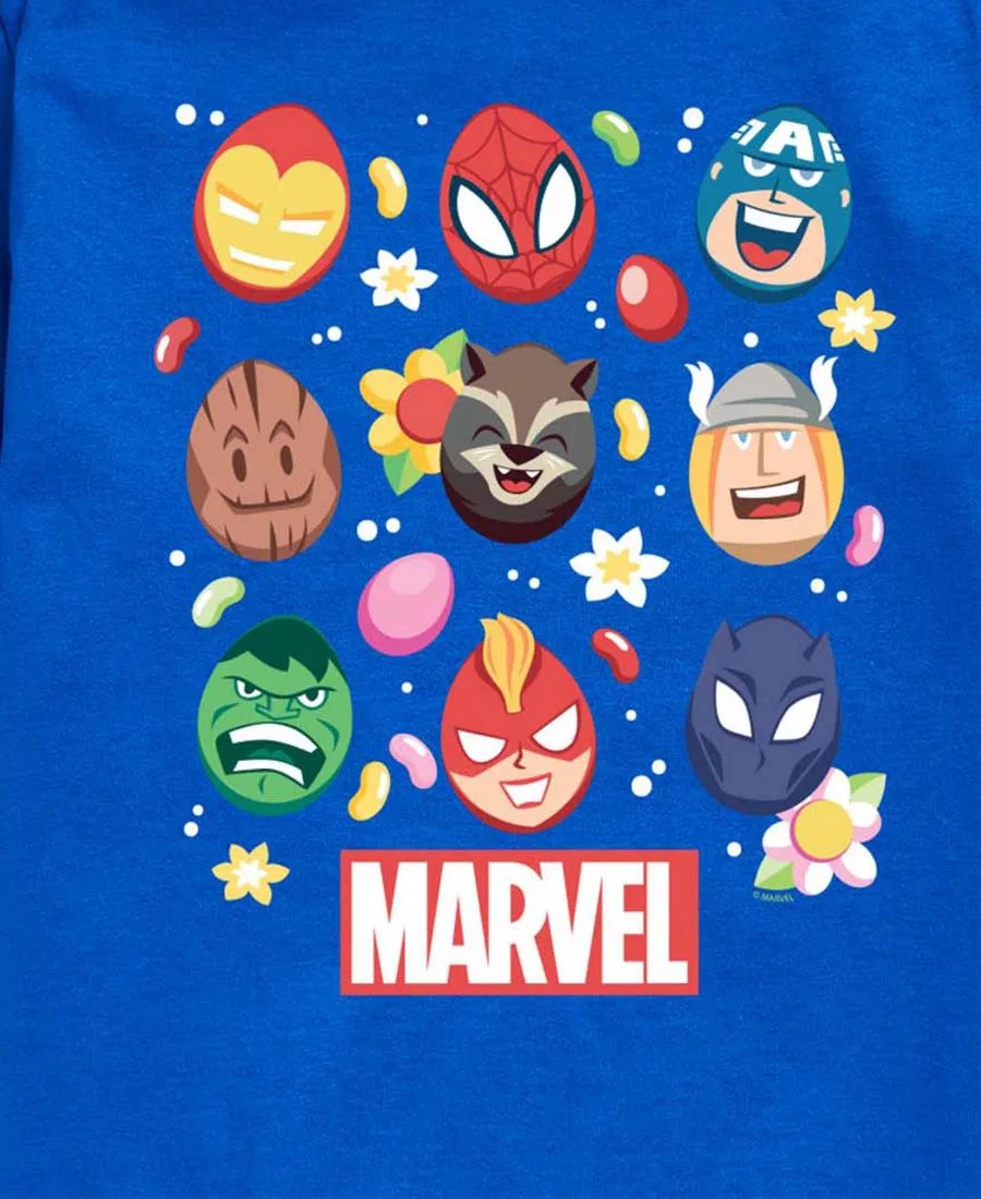 Детская футболка с коротким рукавом и графическим принтом Marvel Group, размер 8-20 Captain America, синий — фото 3