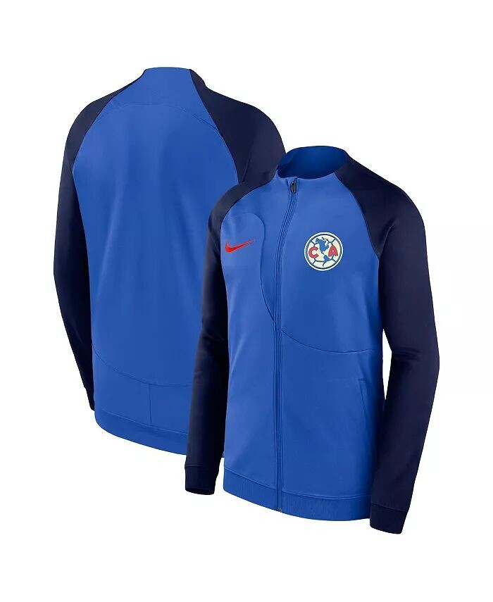 

Куртка Big Boys Blue Club America 2023/24 Academy Pro Anthem Raglan Performance с молнией во всю длину Nike, синий