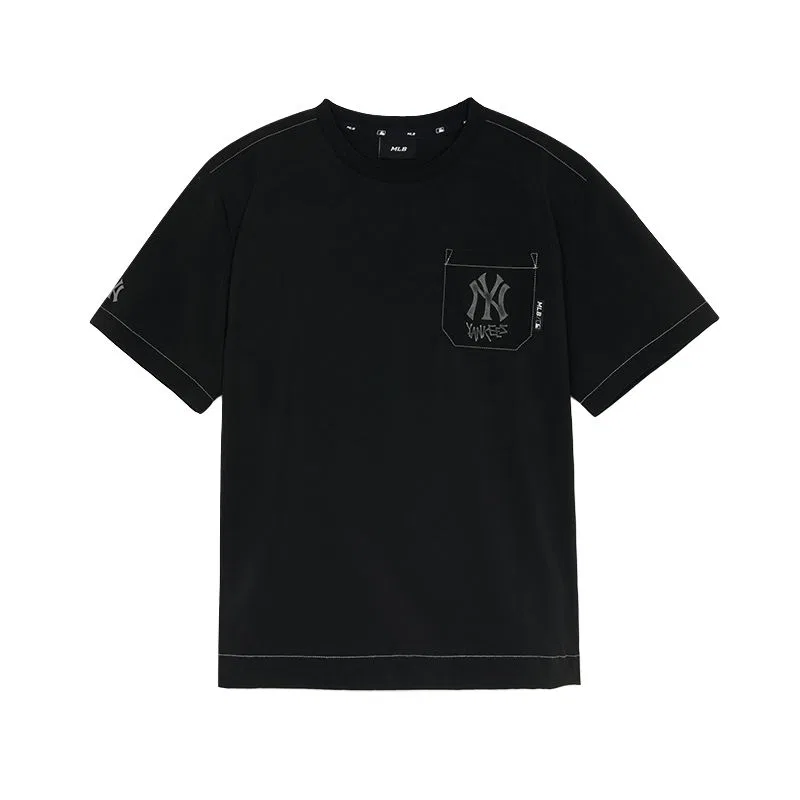 Футболка New York Yankees Standard, черная, детская, 3-7 лет MLB KIDS, Standard Black
