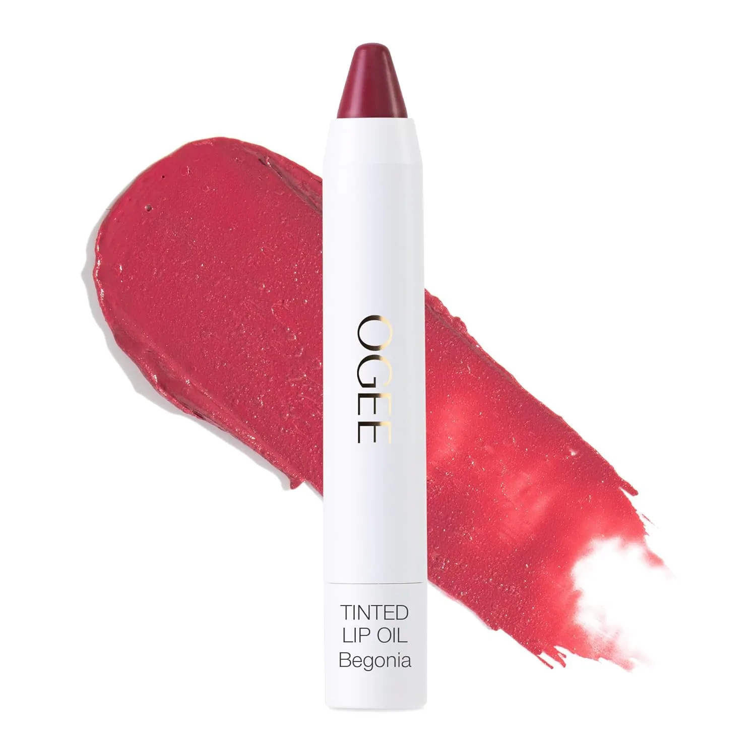 Ogee Tinted Sculpted Lip Oil - тинт для губ с 100% органическим кокосовым маслом, маслом жожоба и витамином E, в оттенке BEGONIA 1 штука (1 шт.), Begonia - Red Plum