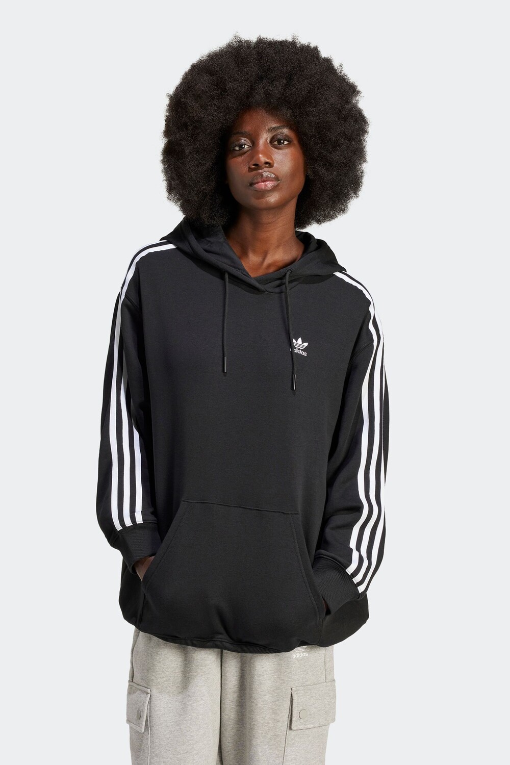 

Толстовка оверсайз с 3 полосками Adicolor Adidas Originals, черный