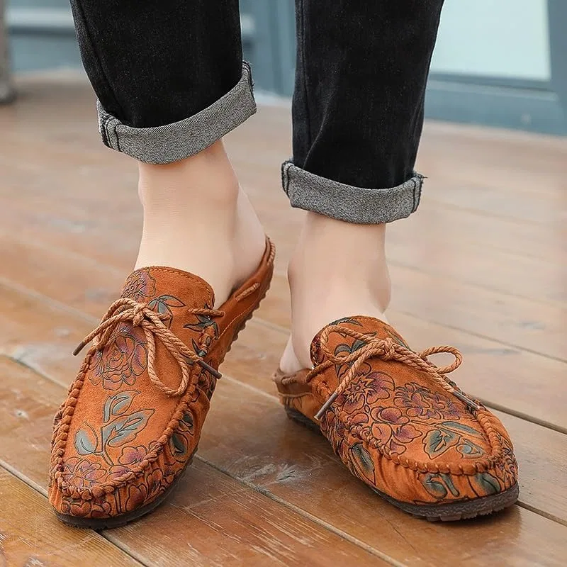 Мокасины мужские из веганской кожи, Loafers, оранжевый PUGHGAETZF — фото 4