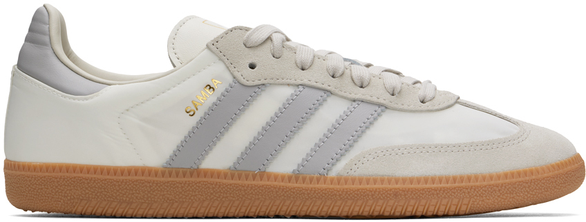 

Бело-серые кроссовки Samba OG Adidas Originals, Off-white/Gray two/Alumina