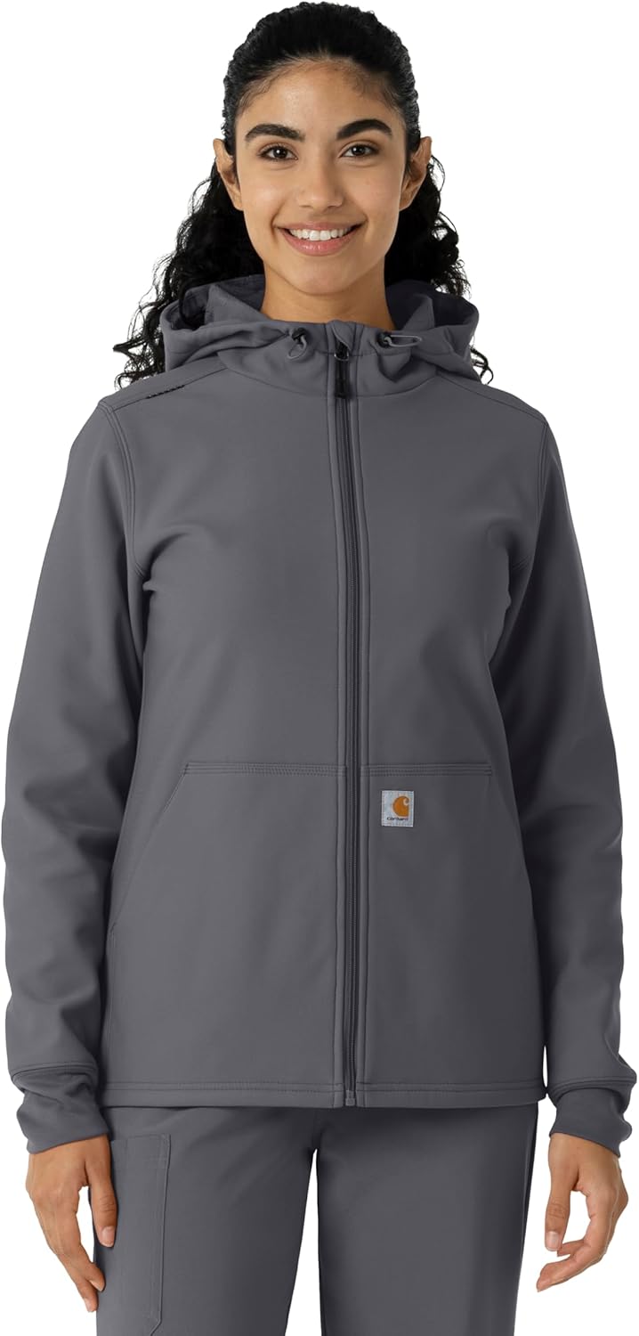 

Женская флисовая куртка Carhartt Scrubs C85023 Rugged Flex Modern Fit Bonded Ho, Pewter