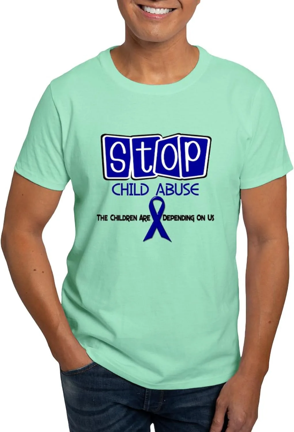 

Футболка Stop Child Abuse 1 Dark T-Shirt Men's 100% Cotton CafePress
