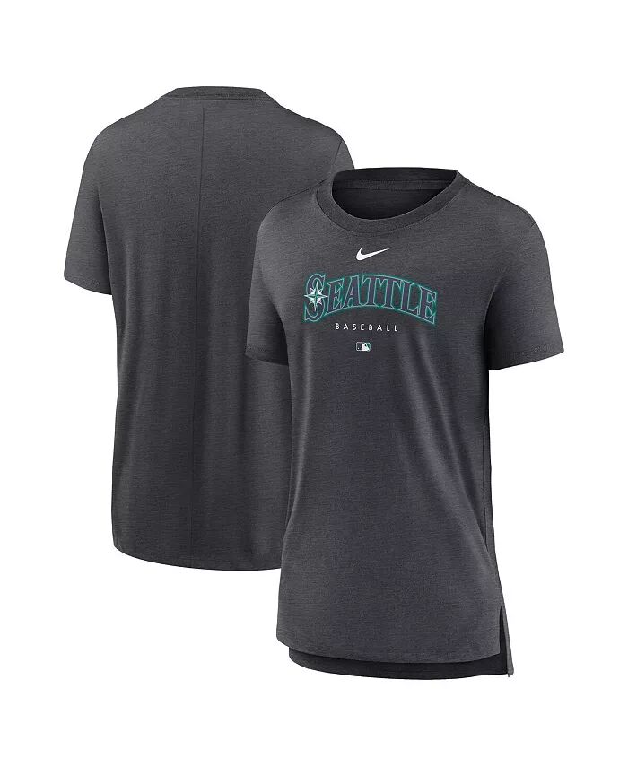 

Женская футболка Seattle Mariners Authentic Collection Heather Charcoal Tri-Blend Nike