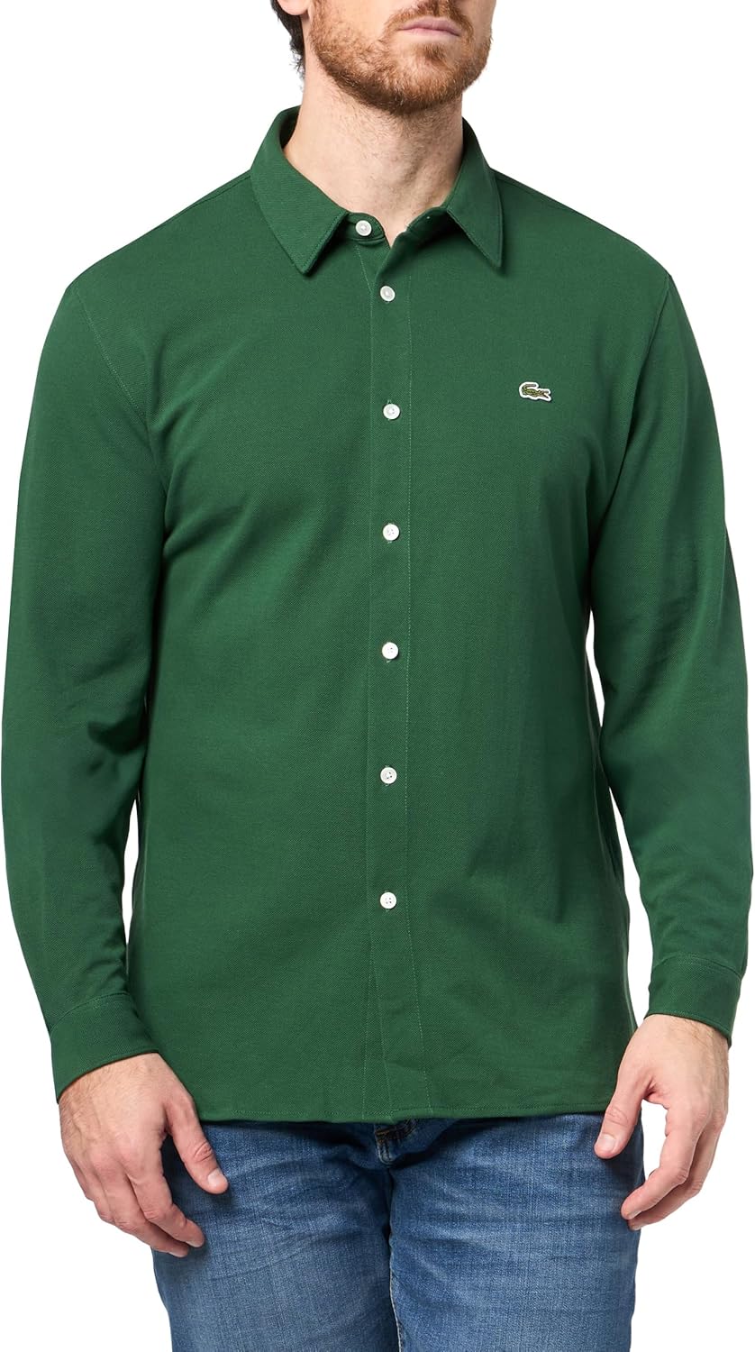 

Мужская рубашка Lacoste Slim Fit из хлопкового пике, Green
