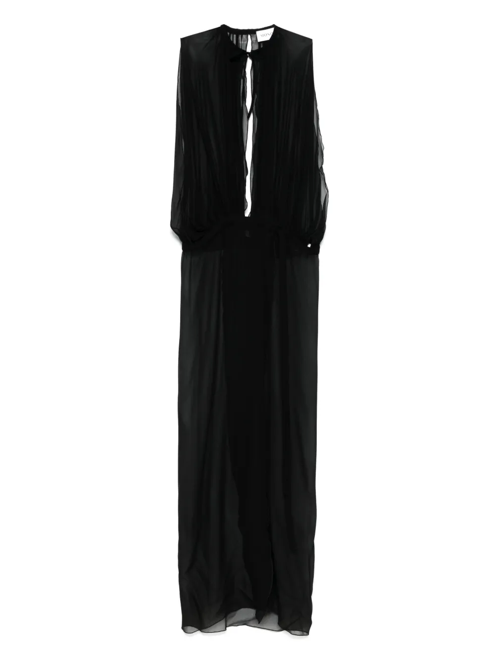 

Прозрачное платье макси без рукавов Mônot, черный