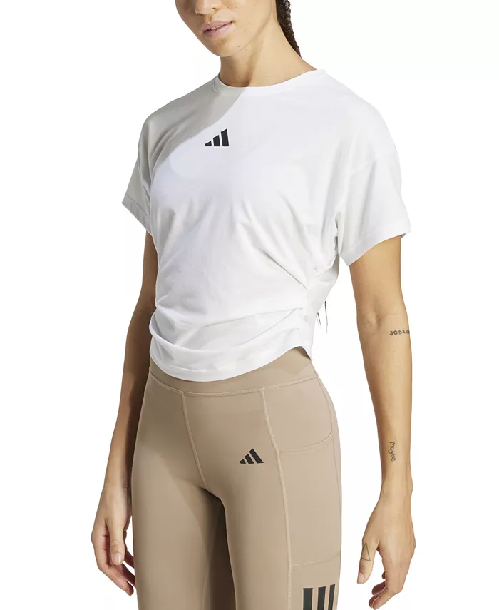 

Женская футболка Power Crewneck с коротким рукавом adidas, белый