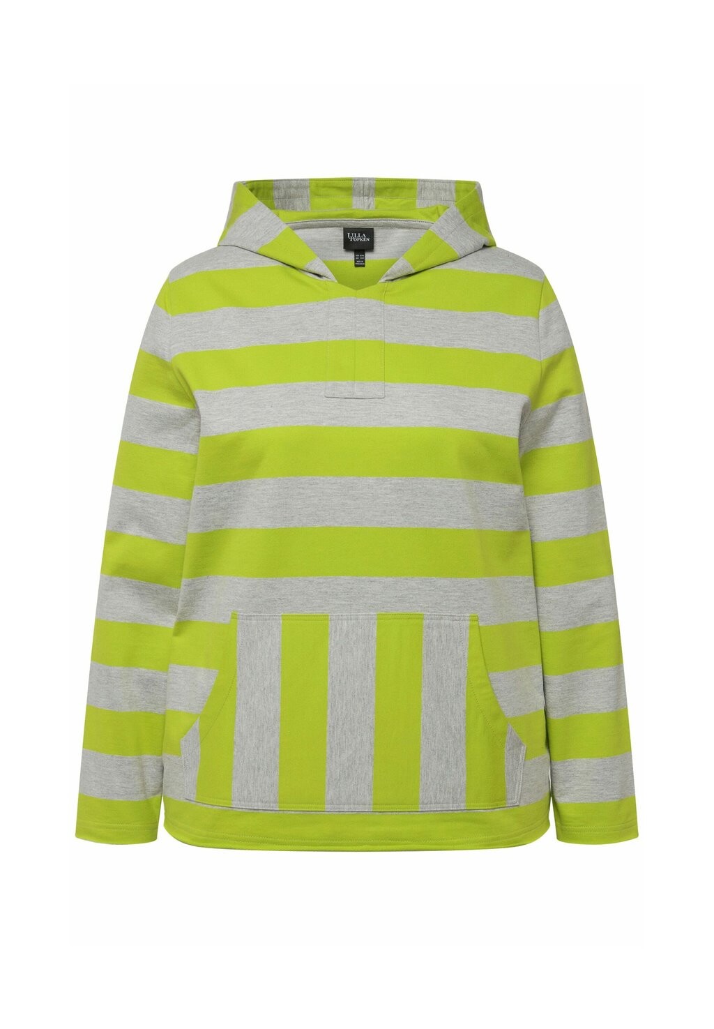 

Толстовка с капюшоном MIXED STRIPE LONG SLEEVE Ulla Popken, зеленый