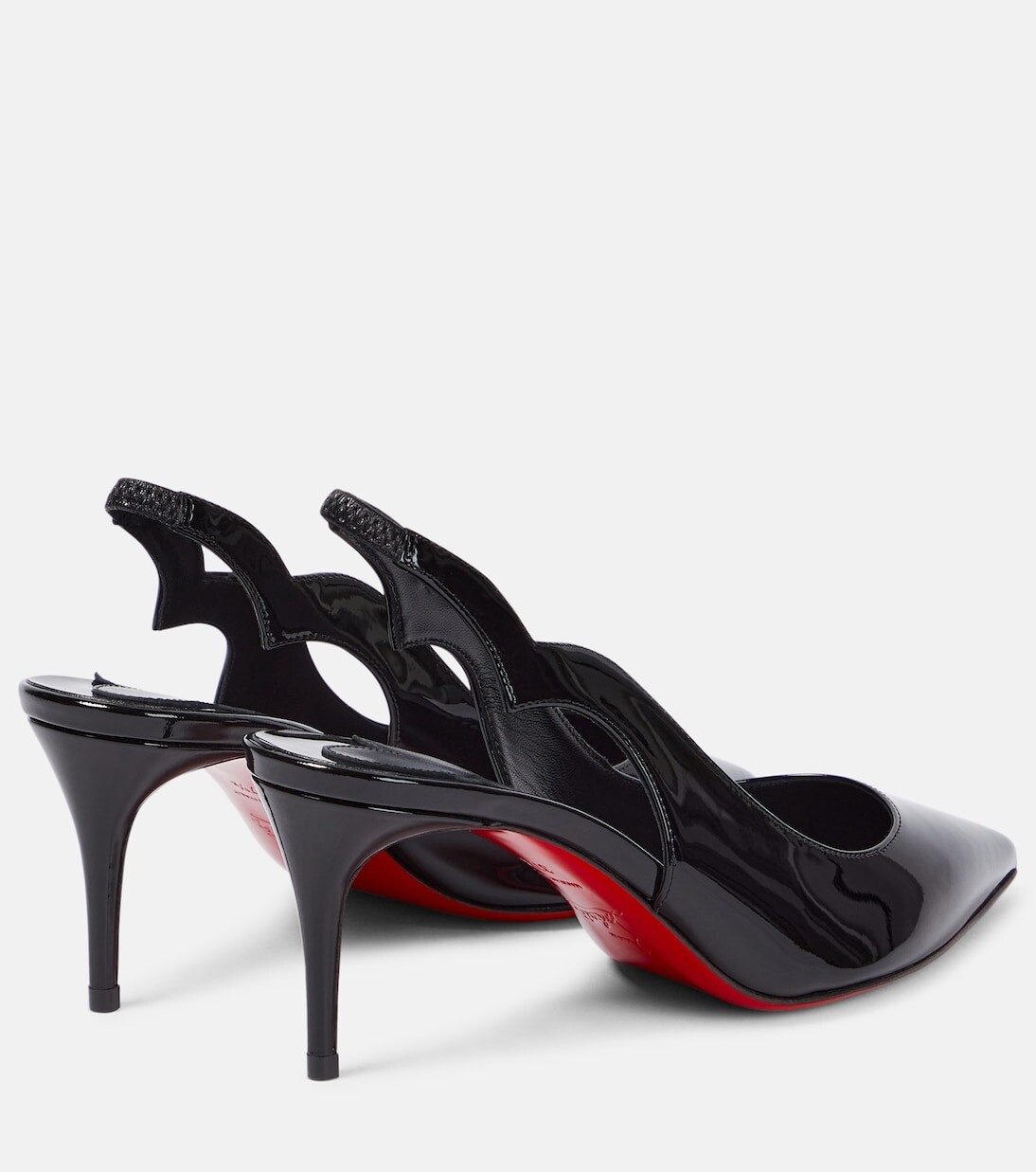 Туфли hot chick из лакированной кожи с пяткой на пятке Christian Louboutin, черный — фото 3