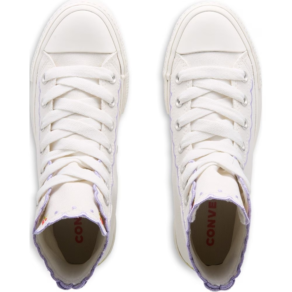 Кроссовки на платформе Chuck Taylor All Star Hi Lift от Converse, white/purple floral — фото 4