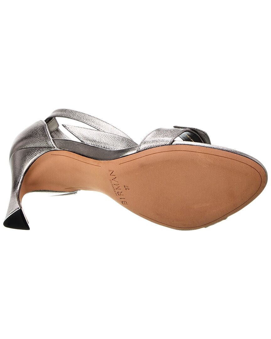 Кожаные сандалии Alexandre Birman Clarita 85, серебро