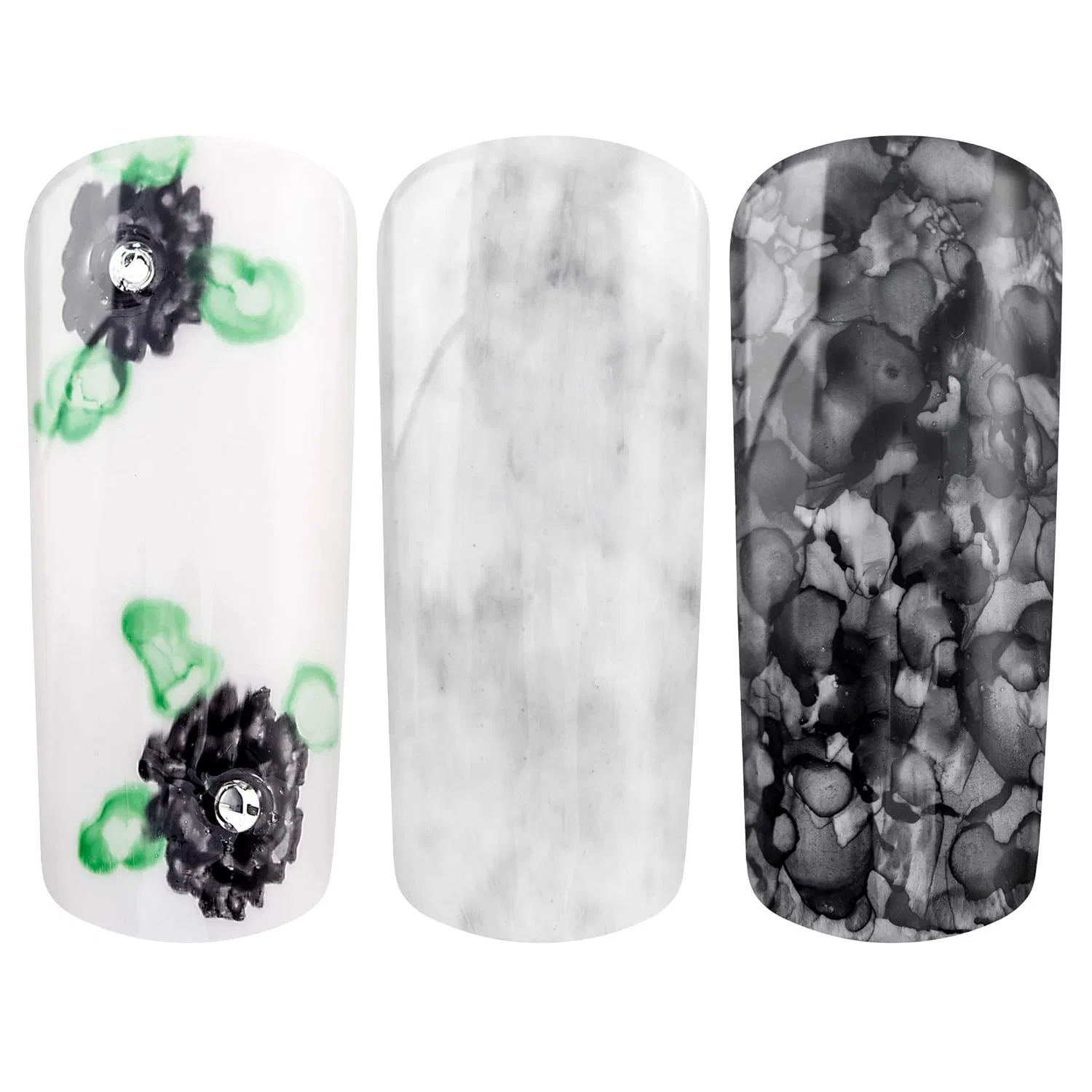 Чернила для дизайна ногтей Colour Ink Nail Art Ink Black Marble Look 12 мл Nd24 Naildesign, Black — фото 3