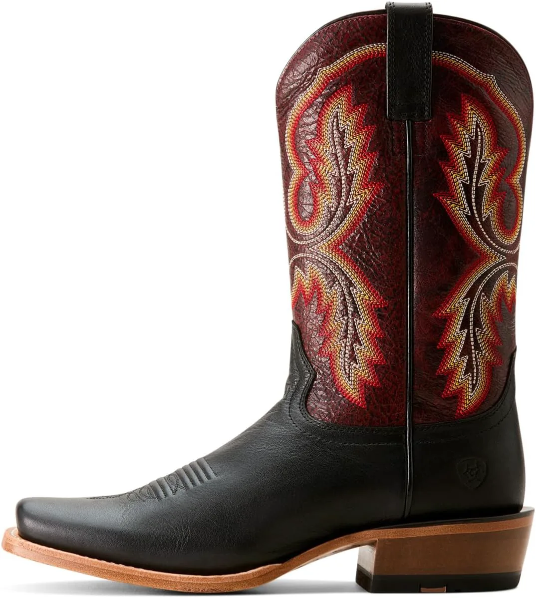 Мужские западные сапоги Ariat Hybrid Roughstock с квадратным носком, черный — фото 2