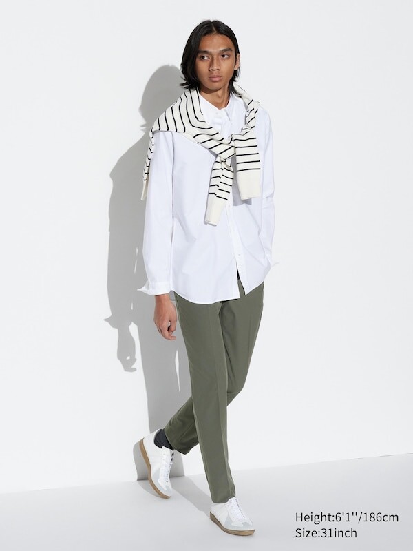 

Брюки airsense хлопчатобумажные Uniqlo, зеленый