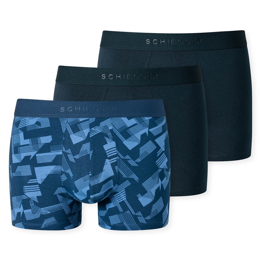 

Трусы SCHIESSER Boxer shorts, цвет cyan blue/light blue/dark blue
