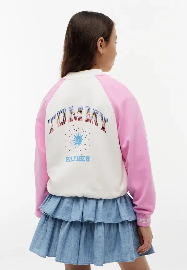 Толстовка на молнии Tommy Hilfiger, античный белый/розовый