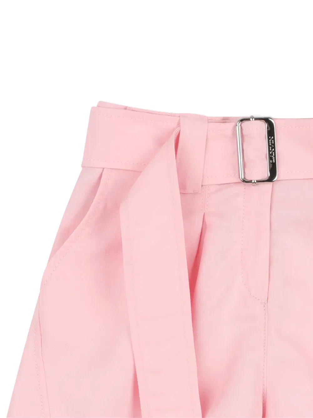 Шорты с логотипом и поясом Lanvin Enfant, розовый — фото 3