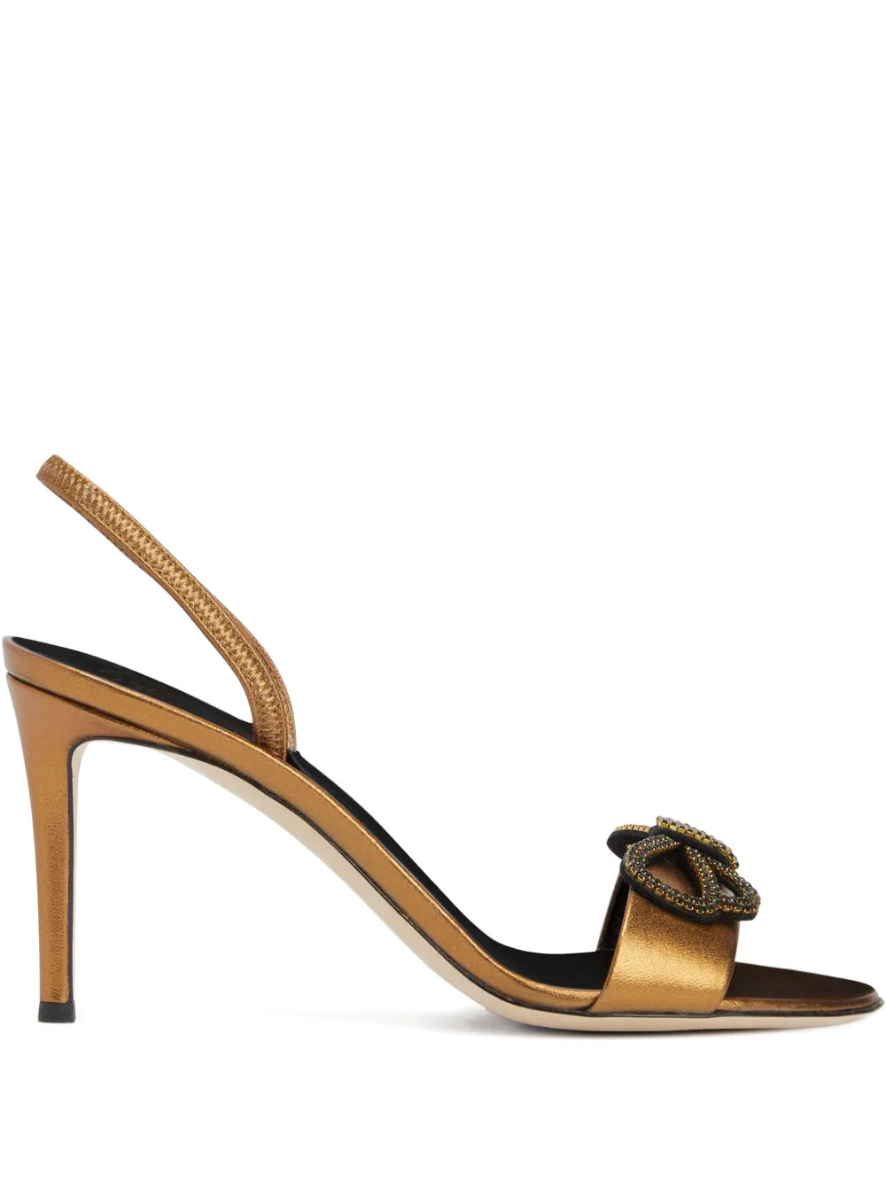 Босоножки Zari с открытой пяткой, украшенные бантом Giuseppe Zanotti