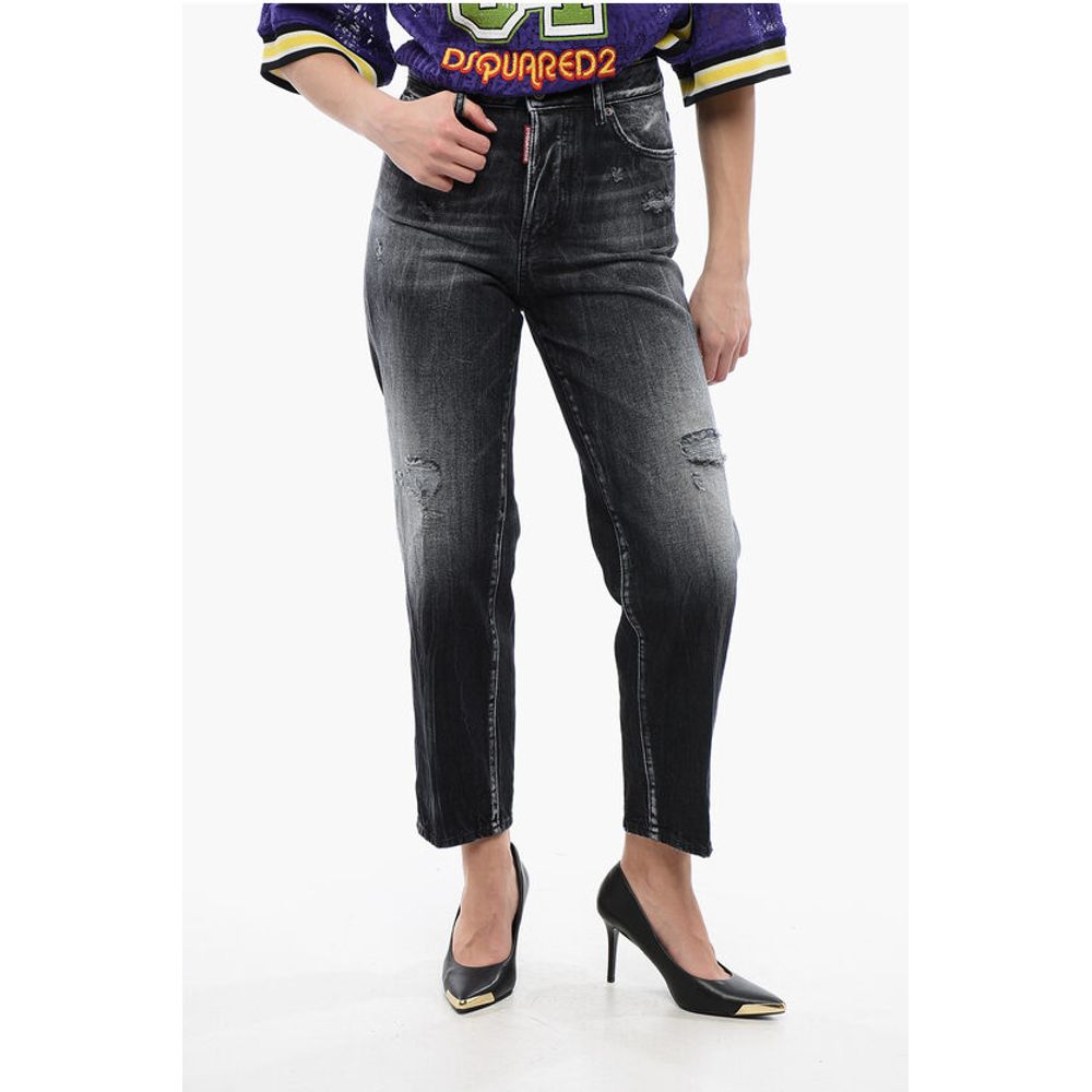 

Черные хлопковые джинсы Деним Dsquared2, Black