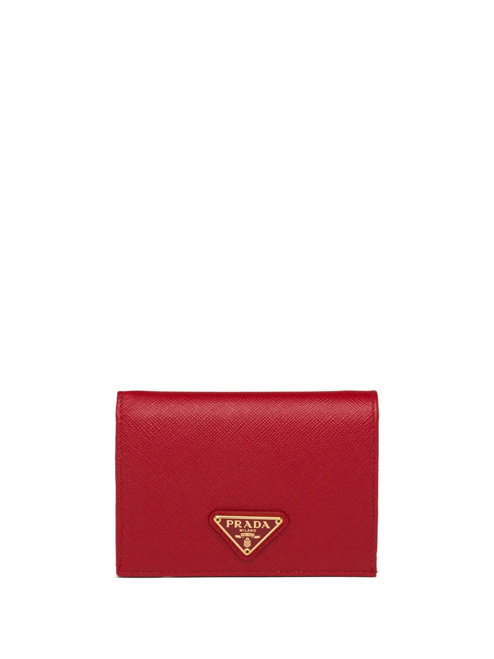 

Кошелек с металлическим логотипом Prada, красный