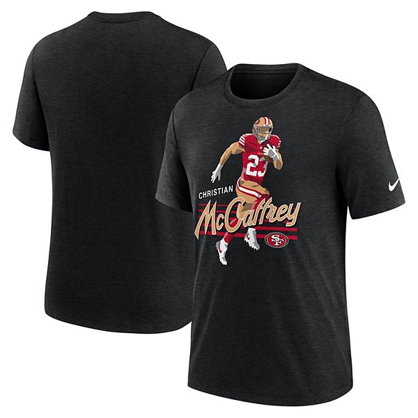 

Мужская футболка с принтом christian mccaffrey heather black san francisco 49ers Nike