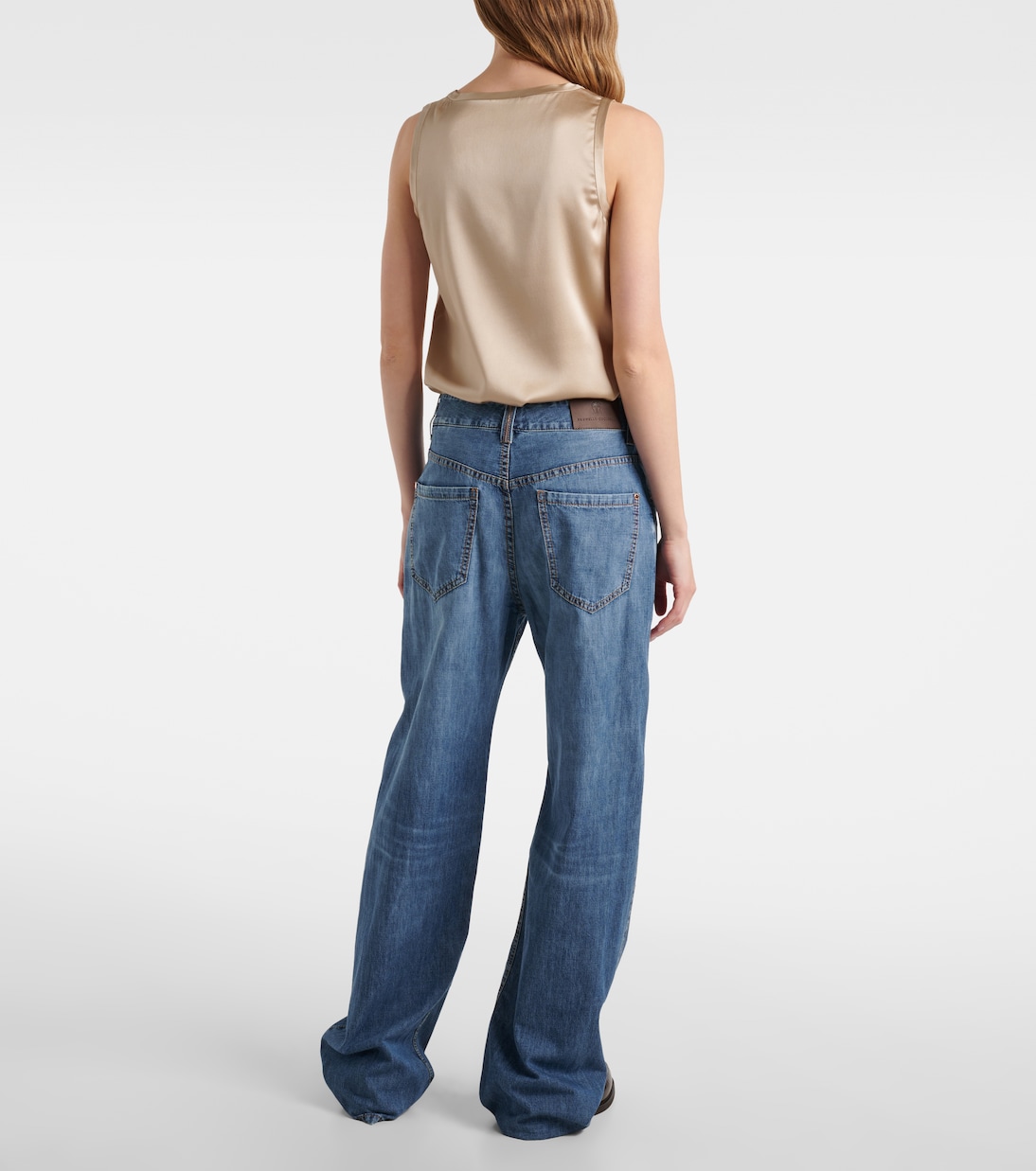 Прямые джинсы средней посадки Brunello Cucinelli, Denim Medio 67-153 — фото 3