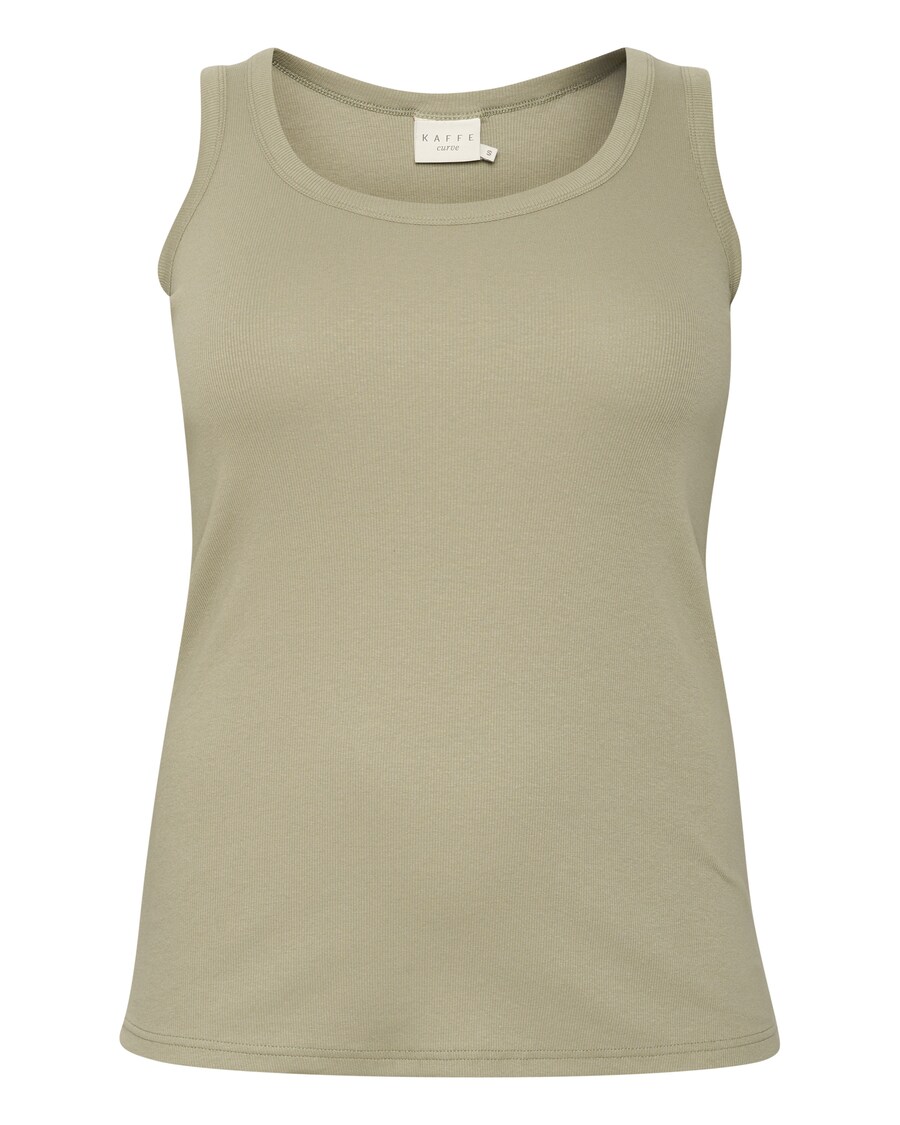 

Топ без рукавов KAFFE CURVE Top Carina, пастельный зеленый