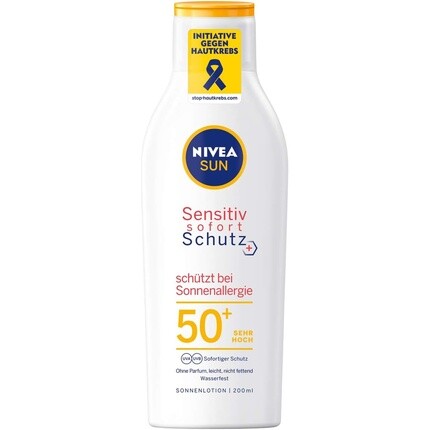 

Sun Sensitiv Солнцезащитный лосьон для мгновенной защиты Spf 50+ 200 мл, Nivea