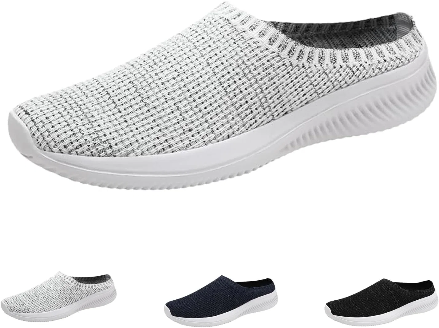 Мужские мюли из трикотажной сетки, Loafers, белый Helenbra