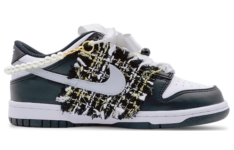 

Кроссовки Nike Dunk Skateboard Shoes Women's Low-Top White Gold