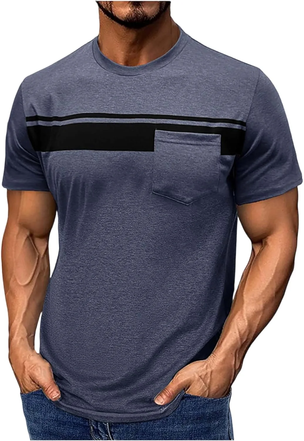 

Футболка мужская RTRDE с карманом, короткий рукав, летняя, M-3XL