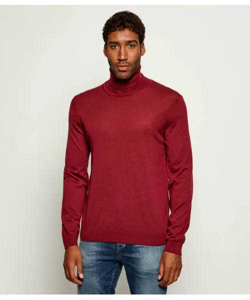

Шерстяная водолазка Musso-p Slim fit Boss, красный