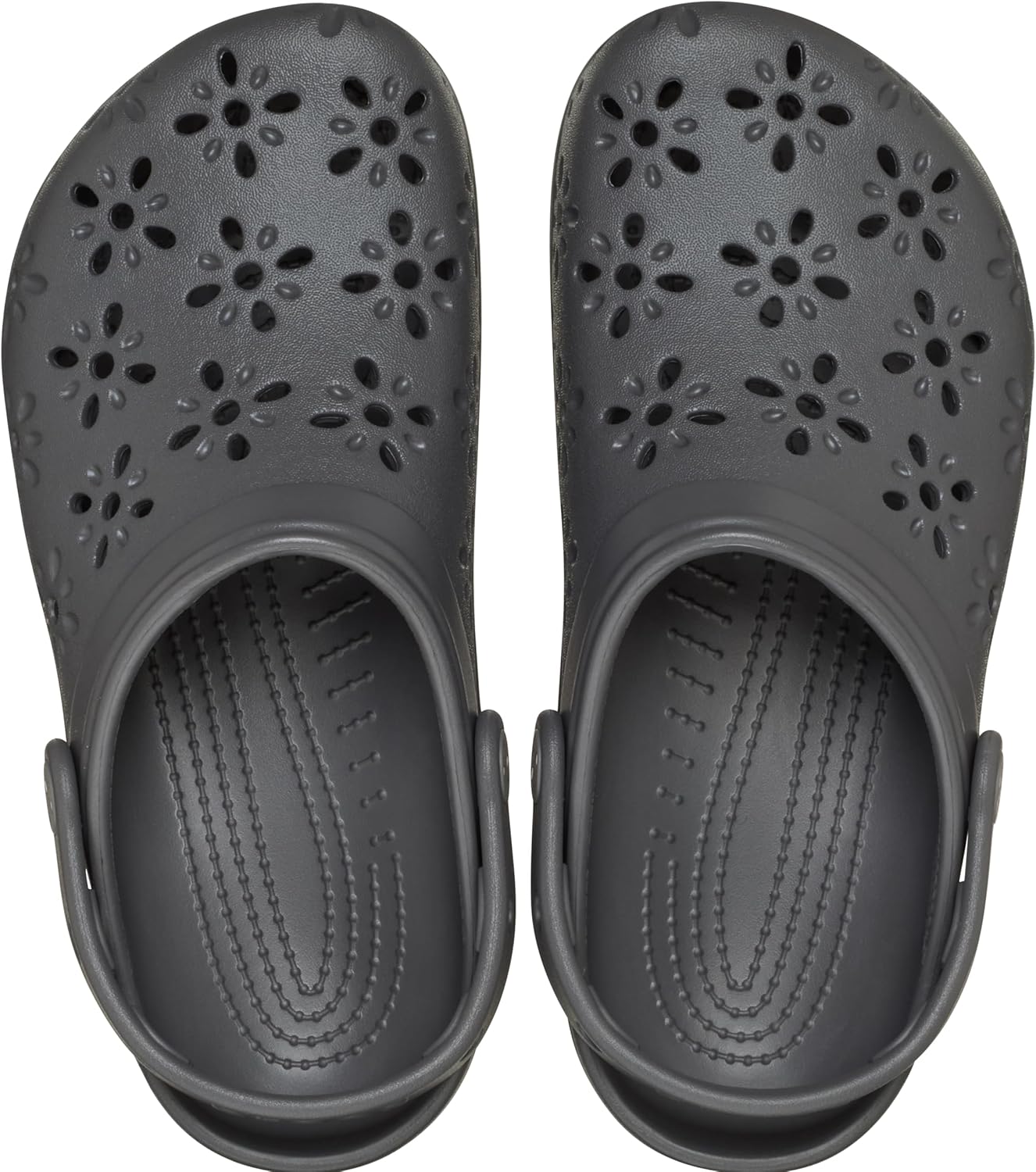 Унисекс сабо Crocs Classic с цветочным вырезом, черный — фото 4