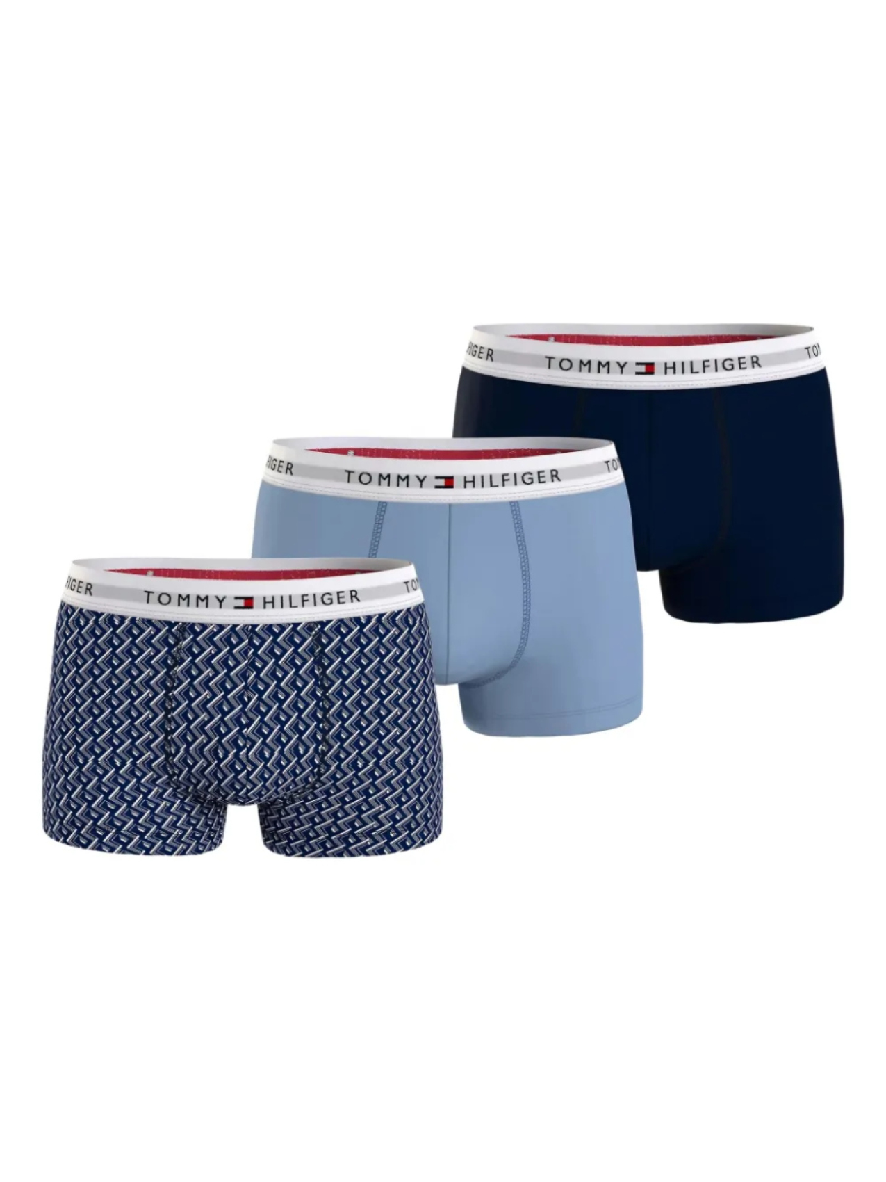 

Боксеры с логотипом на поясе (упаковка из трех шт.) Tommy Hilfiger, синий