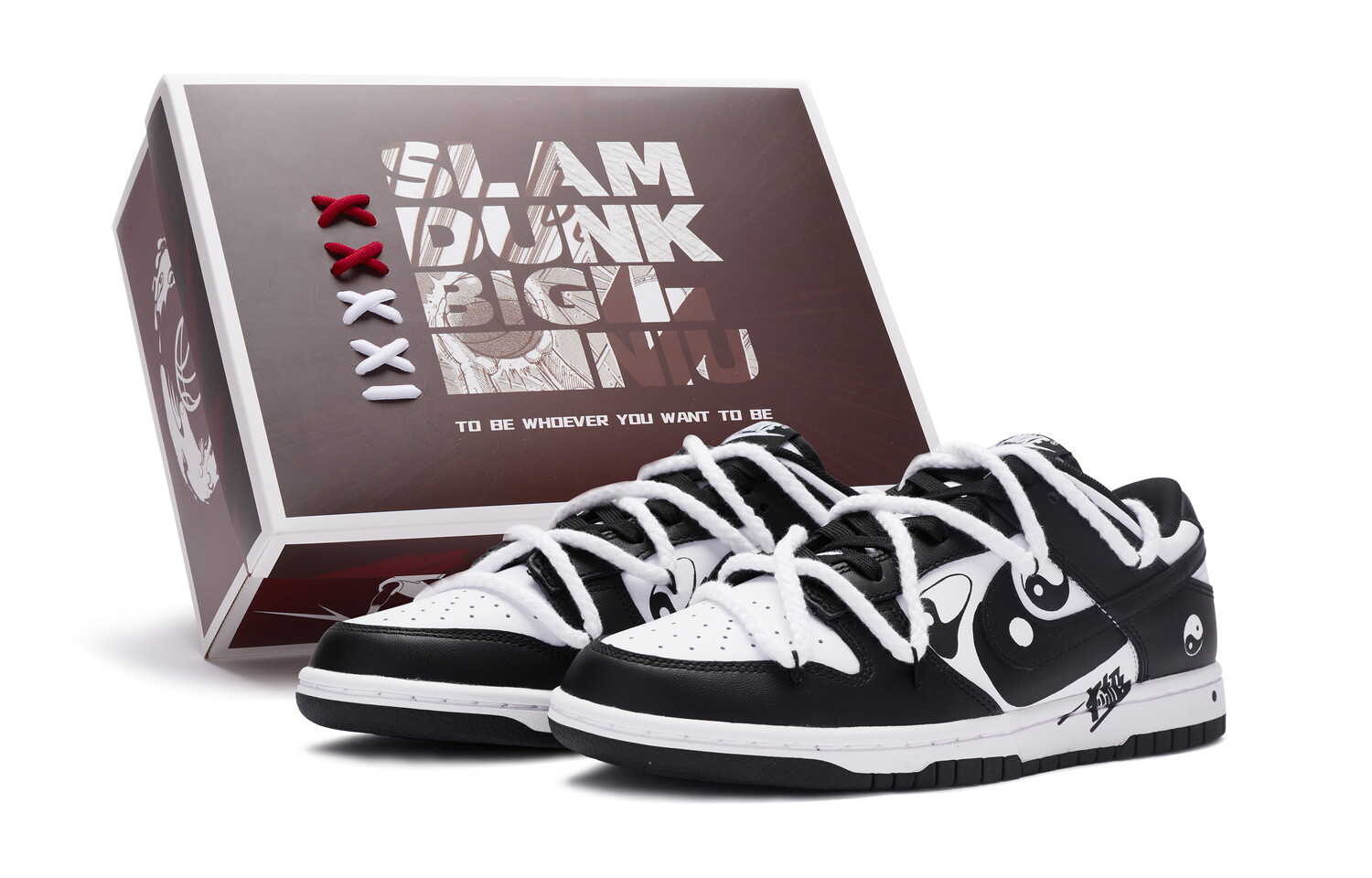 

Кроссовки Nike Dunk Skateboard Shoes Women's Low-Top Black White