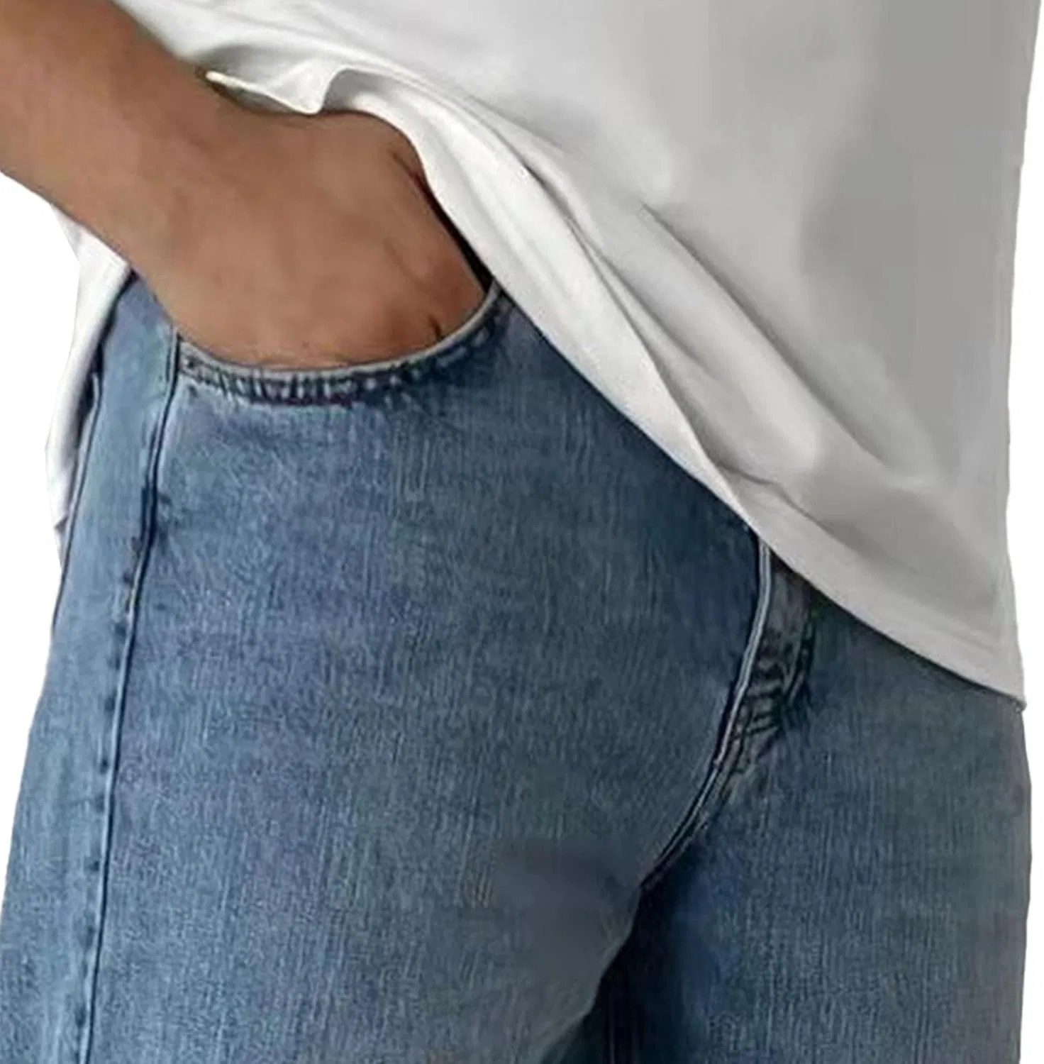 Джинсы, Slim Fit, Wathet — фото 3