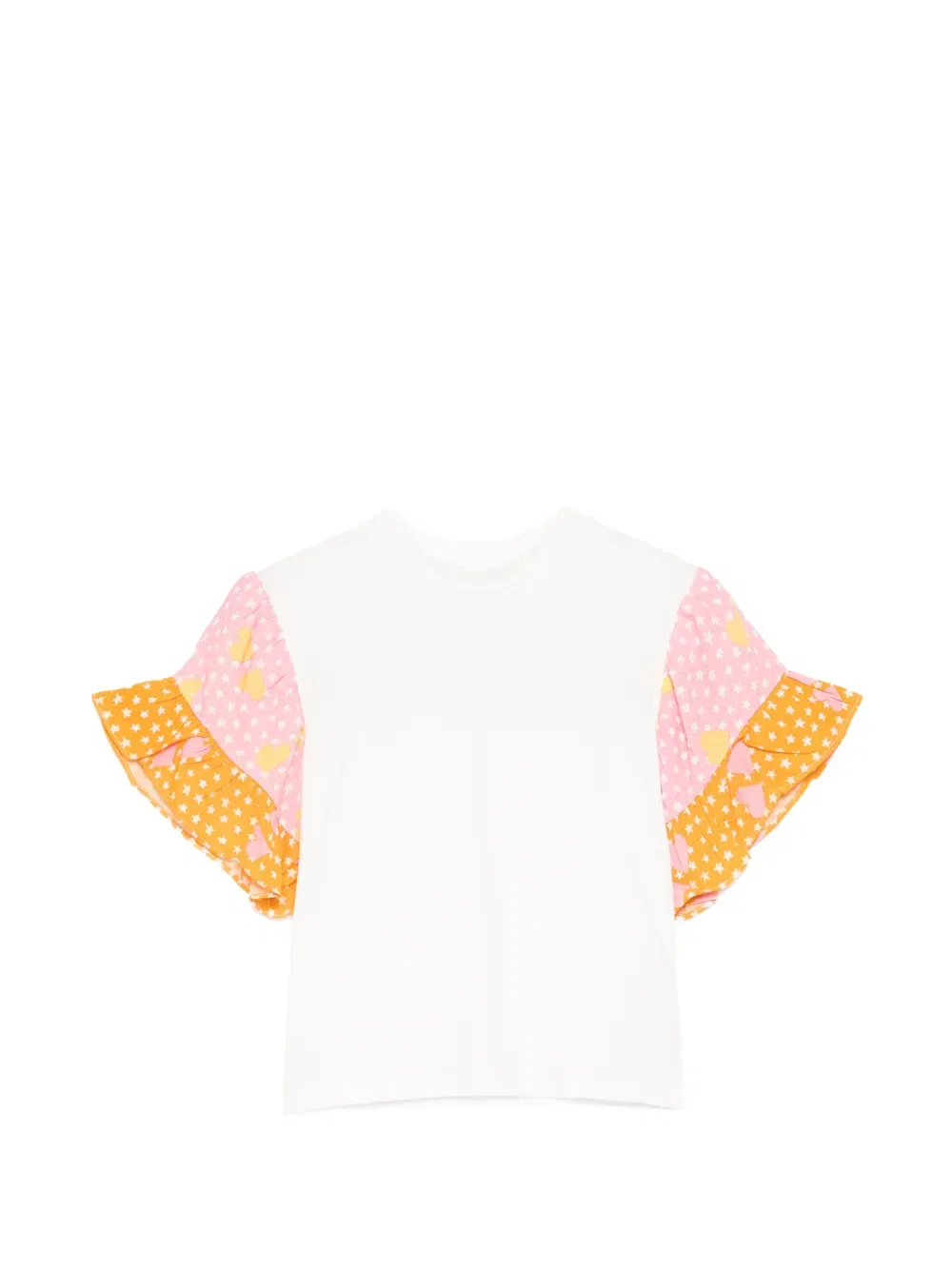 Топ с принтом в виде звезд и сердечек Stella Mccartney Kids, белый
