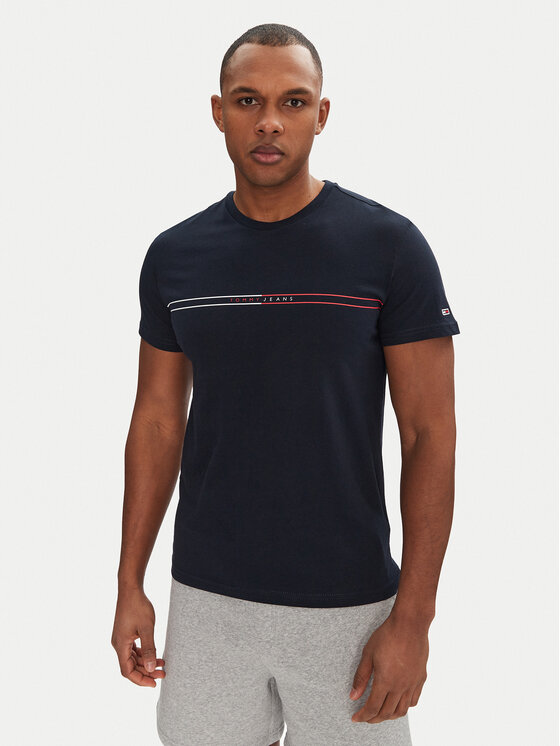 

Облегающая футболка Entry Graphic DM0DM20779 Tommy Jeans, синий