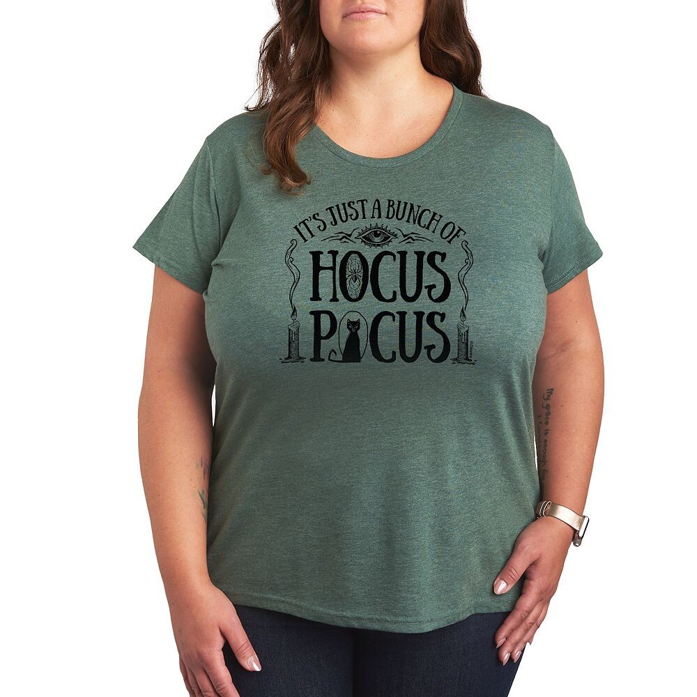 

Футболка больших размеров с рисунком Disney's Hocus Pocus Bunch Of Hocus Pocus, зеленый